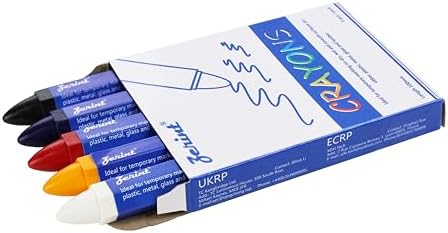 5-Color Industrial Wax Marking Crayons by Zerint