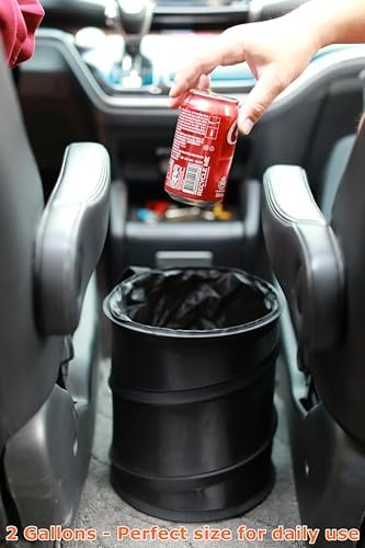 Ginsco 2 Gallons New Leakproof Car Trash Can, Compact Trash Can Pop-up - Image 3