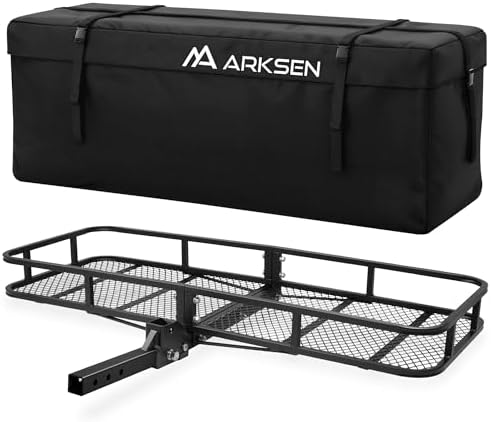 ARKSEN 60" x 23" x 5.5" Folding Hitch Cargo Carrier w/Bag by ARKSEN