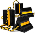 WORKPRO 4-Pack Wheel Chocks, Rubber Wheel Chocks by WORKPRO