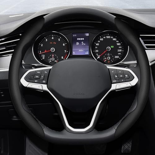 2-Piece Steering Wheel Cover, Carbon Fiber Segmented Steering Wheel Protector - Image 4