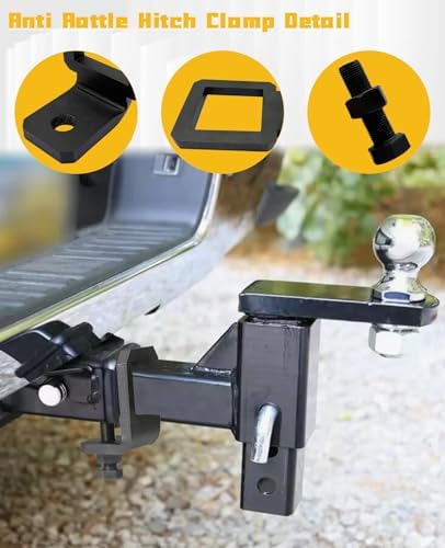 2" Anti Rattle Hitch Clamp, Anti Rattle Hitch Tightener Quieter Towing 2 Inch - Image 2