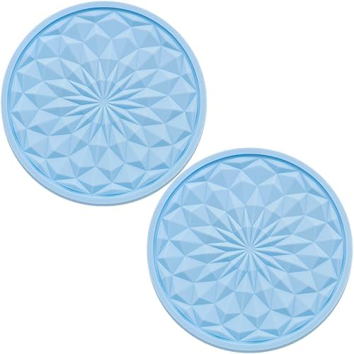 2 Pack Silicone Car Cup Holder Coaster – 2.75 Inch Non-Slip Drink Mat, by MEAJOO