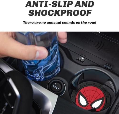 Cup Holder Insert Coaster for Marvel Spiderman Fans, Anti Slip Car Cup Coaster - Image 2