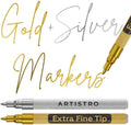ARTISTRO Gold & Silver Acrylic Paint Markers by ARTISTRO