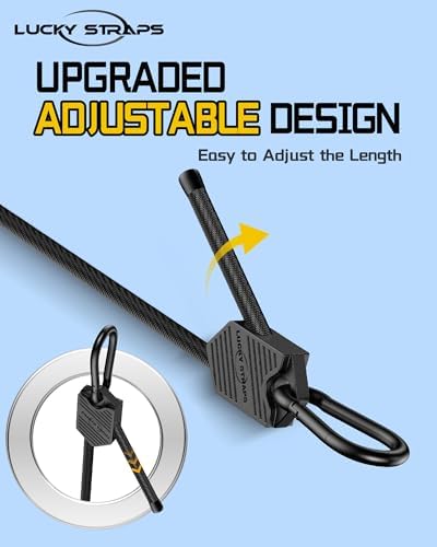 Lucky Straps 18" Black Adjustable Carabiner Bungee Cords - Image 3