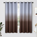 SimpleHome Ombre Gradient Brown White to Gray Curtains by SimpleHome