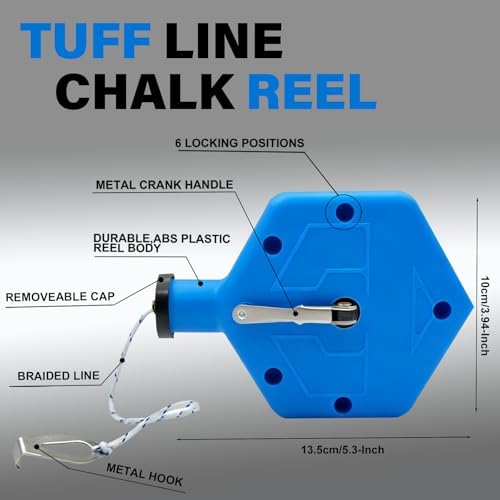 2PCS Heavy Duty Chalk Line, Professional Construction Marking Tool, 100-Foot - Image 2