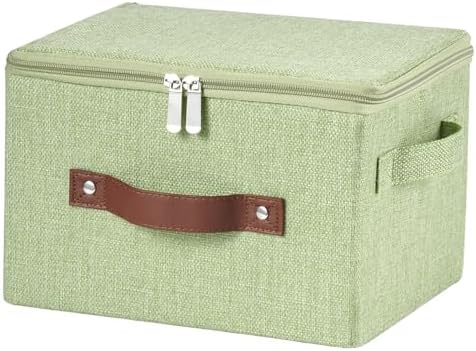 Storage Bins with Zipper Lids Decorative Lidded Baskets Boxes by VinneGenzz