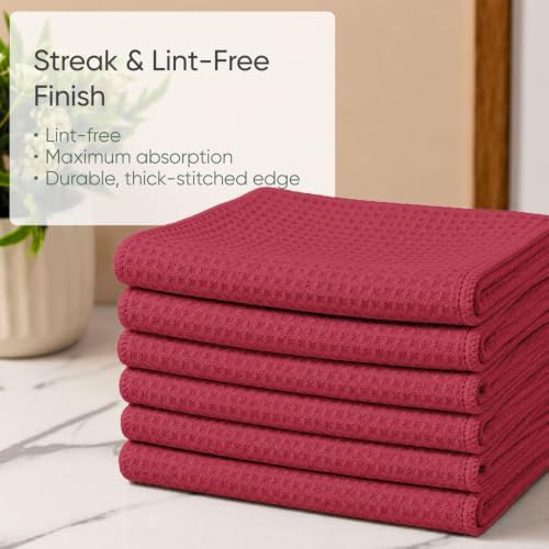 Kitchen Towels - Microfiber Waffle Weave Towels | Absorbent, No Lint, Commercial - Image 4