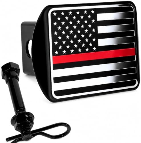 USA Flag Stainless Steel Metal Hitch Cover by AutoAccessores