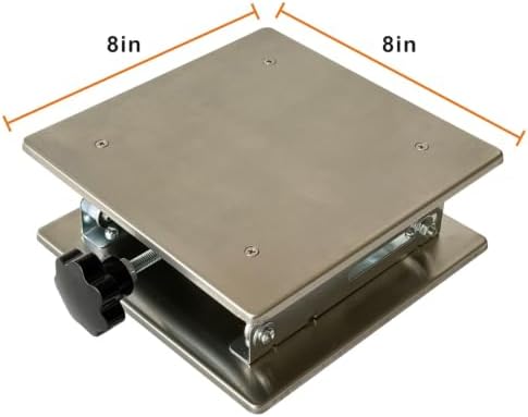 8"x8" Stainless Steel Lab Jack Mini Scissor Lift 33lbs Load Capacity - Image 4