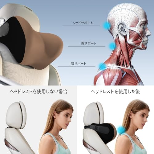 BEBAS Ergonomic Car Headrest Pillow, Memory Foam Neck Support - Image 6