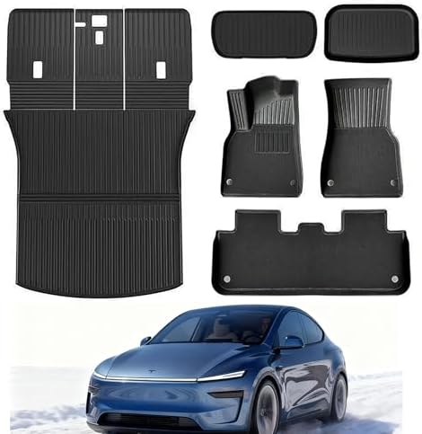 Compatible with 2026 Tesla Model Y Juniper 5 Seater Double Layer Floor Mats & by ZYCHUANGYING