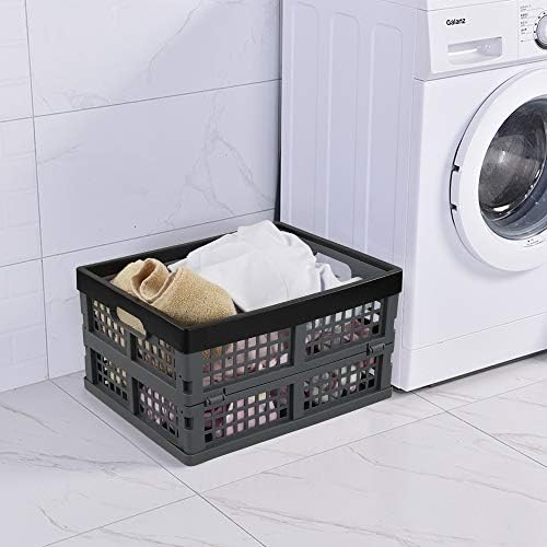 4-Pack 15 L Plastic Collapsible Storage Crates, Folding Baskets - Image 5