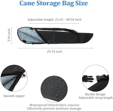 Cane Storage Bags with Adjustable Strap Design, Portable Walking Aid Storage Bag - Image 2