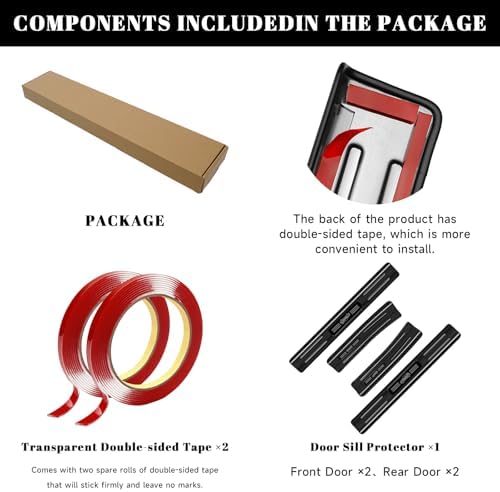 4PCS Car Door Edge Guards Door Sill Protector - Image 7