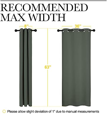 NICETOWN Dark Mallard Blackout Curtains - Image 6