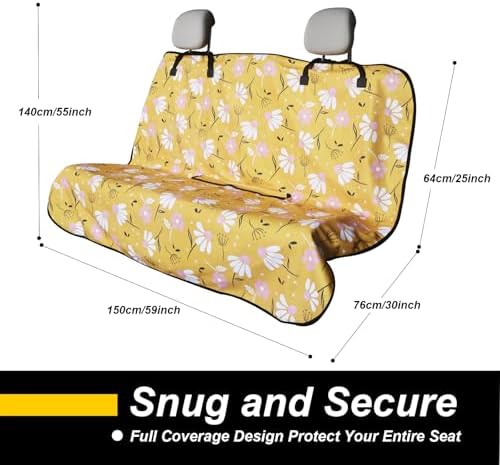Back Seat Cover for Car Trucks Van SUV Jeep, Waterproof Rear Bench Towel Seat - Image 4
