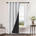 Yakamok Greyish White Blackout Curtains 96 Inches Long 52" Wide, 1 Panel by Yakamok