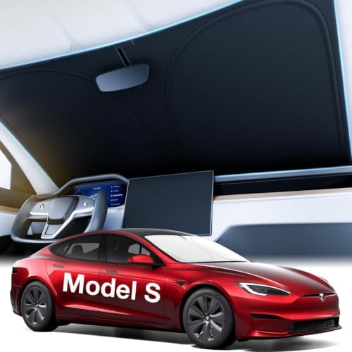 Wigoo for Tesla Model S Windshield Sunshade, Keeps Cool, OEM Design by wigoo