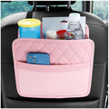 Car Seat Back Organizer, Leather Multipurpose Collapsible Vehicle Backseat by Ywdiml