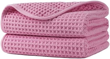 Microfiber Waffle Hand Towels, 2 Pieces, Fast Drying, Lint Free 430 GSM by Unknown