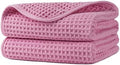 Microfiber Waffle Hand Towels, 2 Pieces, Fast Drying, Lint Free 430 GSM by Unknown