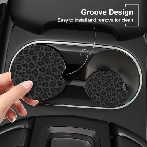 Ceramic Car Coasters – Absorbent Car Cup Holder Coaster Set - Image 2