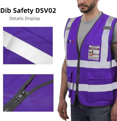 Dib Safety Hi Vis Reflective Safety Vest - Image 3