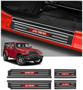 4PCS Door Sill Guards for Jeep 2018-2026 Wrangler JL JLU & 2020-2026 Gladiator by Bercicci