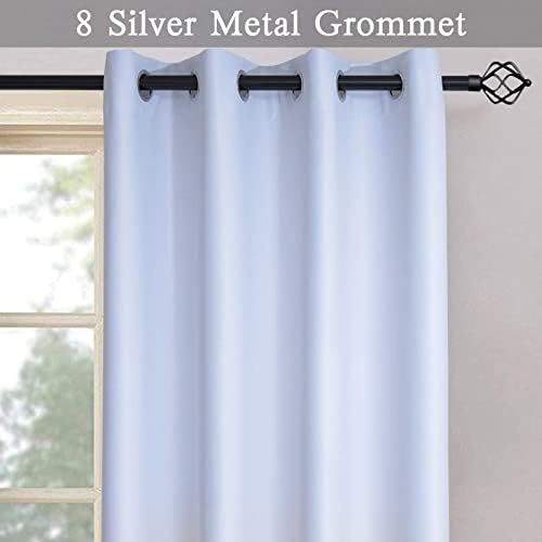 SimpleHome Ombre Gradient Black White to Gray Curtains - Image 4