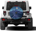 Mountain Scenery at Night Spare Tire Cover by Foruidea