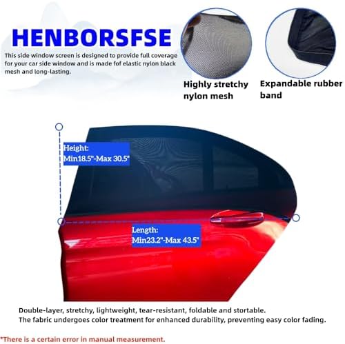 2Pack car Side Window sunshades, Premium Rear Privacy Screens - Image 3
