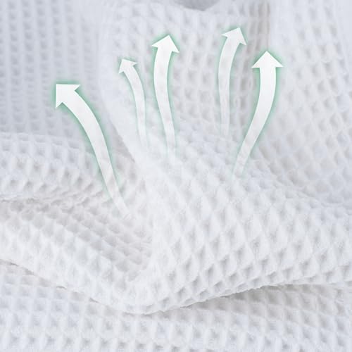 Microfiber Waffle Face Towels, 4 Pieces, Fast Drying, Lint Free 430 GSM - Image 2