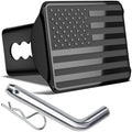 Heavy American Flag Metal Trailer Hitch Cover by OGYE