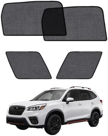Car Window Shade for Forester 2019-2024, 4 Pack Magnetic Mesh Sun Shades for by Unknown