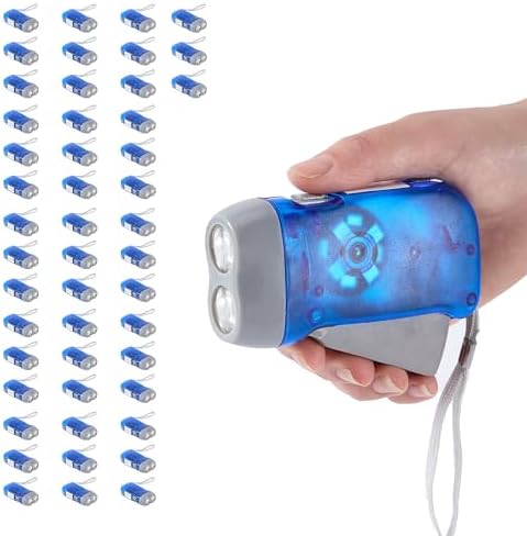 Evelots 48-Pack Hand Crank Flashlights by Evelots