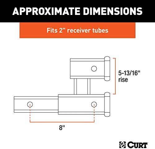 CURT 45792 Dual Receiver Hitch Extension, 500 lbs. - Image 2