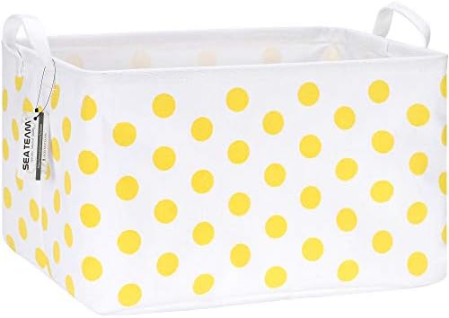 Sea Team Large Rectangle Open-Top Canvas Storage Basket by SeaTeam