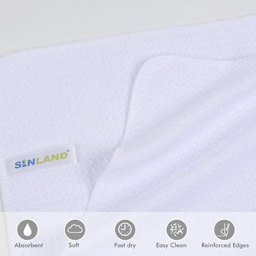SINLAND Sublimation Blank Towels Waffle Kitchen Towel White 20x28 10 Pack - Image 3