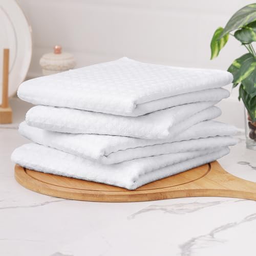 Homaxy Microfiber Waffle Weave Kitchen Towels, 4 Pack - Image 6