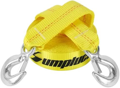 Tow Straps with Hooks 2" x30', Heavy Duty 15, 000 lbs Capacity by Sumpluct