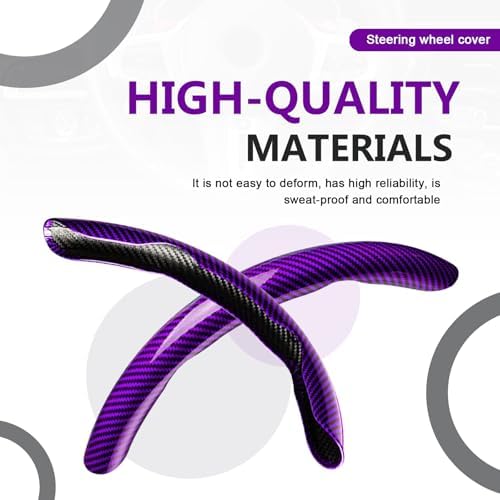 3pcs Universal Carbon Fiber Steering Wheel Cover - Image 4