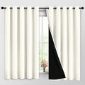 Yakamok Cream 100% Blackout Curtains 63 Inches Long by Yakamok