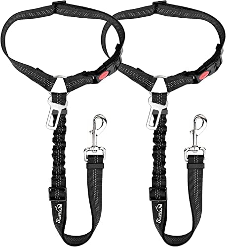SlowTon Dog Seat Belt for Car, 2 Pack Dog Car Harness Seatbelt by SlowTon