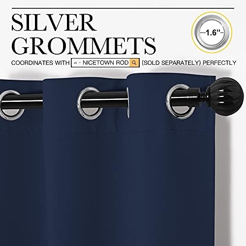 NICETOWN Blackout Curtains for Sliding Door, 2 Panels, 55 x 90-inch - Image 3