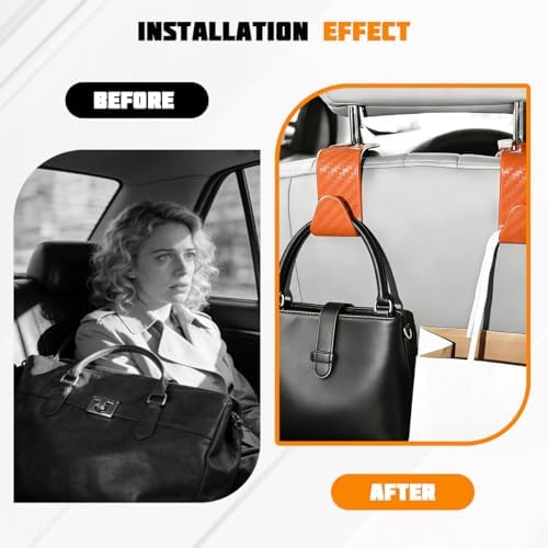 4PCS Car Seat Headrest Hook, Automotive Back Seat Storage Holder Hanger - Image 5