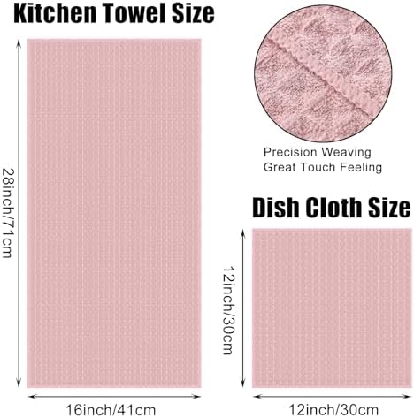Homaxy Microfiber Kitchen Towels and Dishcloths Sets, 8 Pack - Image 4