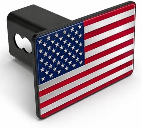 2 Inch American Flag Trailer Hitch Cover Plug - Image 2